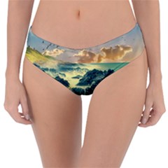 Coastline Sea Nature Sky Landscape Reversible Classic Bikini Bottoms by Celenk