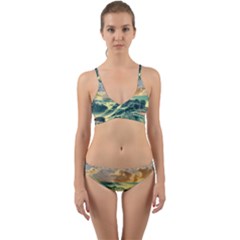 Coastline Sea Nature Sky Landscape Wrap Around Bikini Set