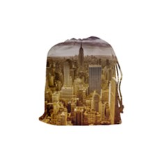 New York Empire State Building Drawstring Pouches (medium)  by Celenk