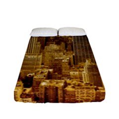 New York Empire State Building Fitted Sheet (full/ Double Size) by Celenk