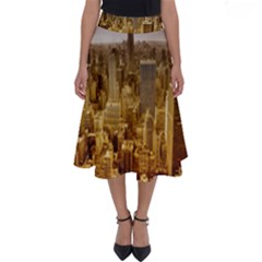 New York Empire State Building Perfect Length Midi Skirt