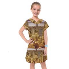 New York Empire State Building Kids  Drop Waist Dress by Celenk