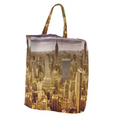 New York Empire State Building Giant Grocery Zipper Tote by Celenk