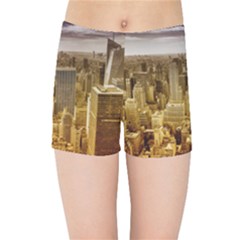 New York Empire State Building Kids Sports Shorts by Celenk