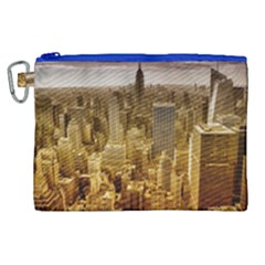 New York Empire State Building Canvas Cosmetic Bag (xl) by Celenk