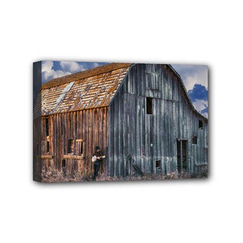 Banjo Player Outback Hill Billy Mini Canvas 6  X 4  by Celenk