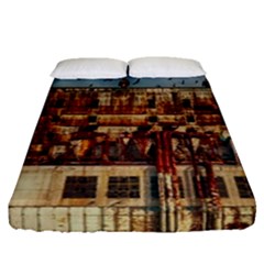 Ruin Abandoned Building Urban Fitted Sheet (queen Size) by Celenk