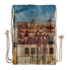 Ruin Abandoned Building Urban Drawstring Bag (large) by Celenk