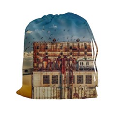 Ruin Abandoned Building Urban Drawstring Pouches (xxl) by Celenk