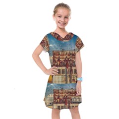 Ruin Abandoned Building Urban Kids  Drop Waist Dress by Celenk