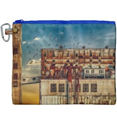 Ruin Abandoned Building Urban Canvas Cosmetic Bag (xxxl) by Celenk