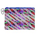 Multi Color Wave Abstract Pattern Canvas Cosmetic Bag (XL) View1