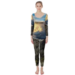 Landscape Clouds Scenic Scenery Long Sleeve Catsuit