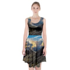 Landscape Clouds Scenic Scenery Racerback Midi Dress