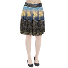 Landscape Clouds Scenic Scenery Pleated Skirt