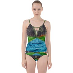 River Forest Landscape Nature Cut Out Top Tankini Set by Celenk