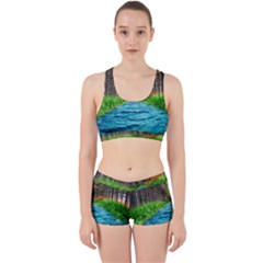 River Forest Landscape Nature Work It Out Sports Bra Set by Celenk