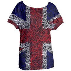 Union Jack Flag Uk Patriotic Women s Oversized Tee