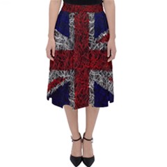 Union Jack Flag Uk Patriotic Folding Skater Skirt