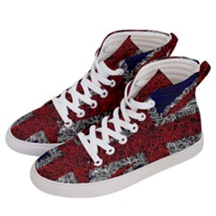 Union Jack Flag Uk Patriotic Men s Hi-top Skate Sneakers by Celenk