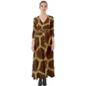 Background Texture Giraffe Button Up Boho Maxi Dress View1