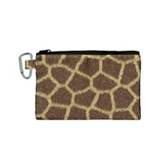 Background Texture Giraffe Canvas Cosmetic Bag (small) by Celenk