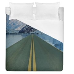 Road Ice Landscape Duvet Cover (queen Size) by Celenk