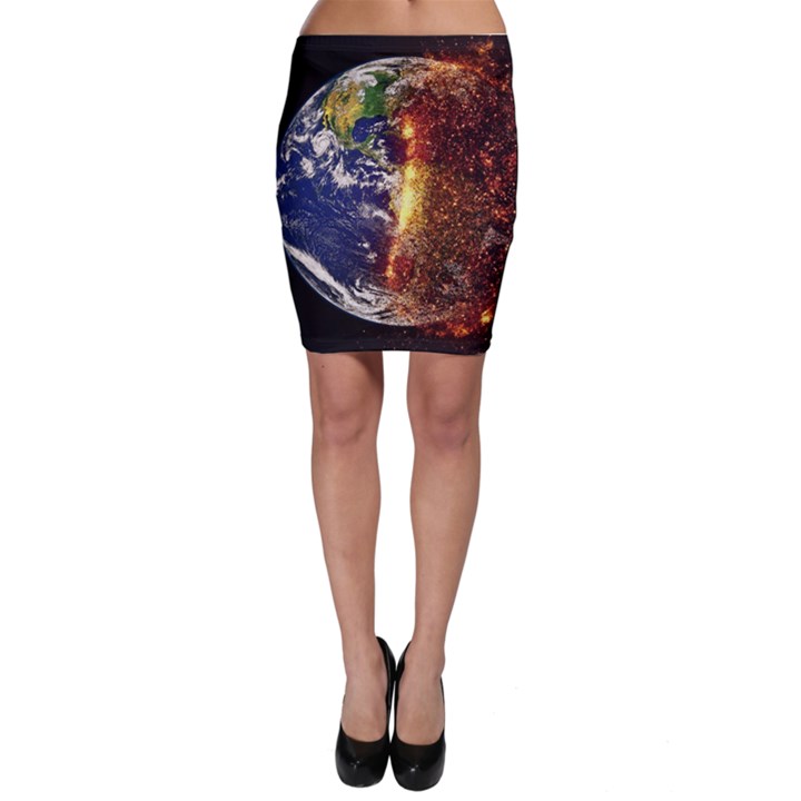 Climate Change Global Warming Bodycon Skirt