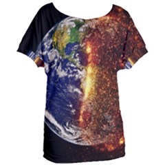 Climate Change Global Warming Women s Oversized Tee by Celenk