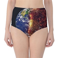 Climate Change Global Warming High-waist Bikini Bottoms by Celenk