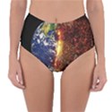 Climate Change Global Warming Reversible High-Waist Bikini Bottoms View1