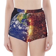 Climate Change Global Warming High-waisted Bikini Bottoms by Celenk