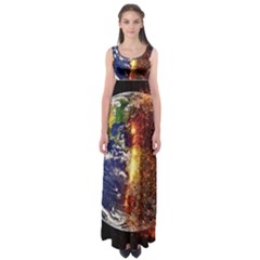 Climate Change Global Warming Empire Waist Maxi Dress by Celenk