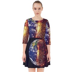 Climate Change Global Warming Smock Dress by Celenk