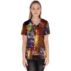 Climate Change Global Warming Scrub Top by Celenk