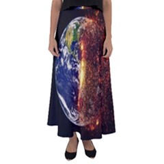 Climate Change Global Warming Flared Maxi Skirt