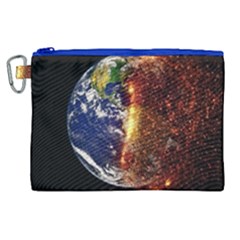 Climate Change Global Warming Canvas Cosmetic Bag (xl)