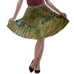 Rice Field China Asia Rice Rural A-line Skater Skirt by Celenk