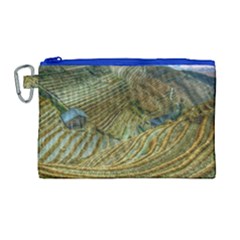 Rice Field China Asia Rice Rural Canvas Cosmetic Bag (large)