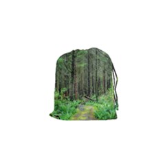 Forest Woods Nature Landscape Tree Drawstring Pouches (xs)  by Celenk