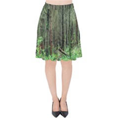 Forest Woods Nature Landscape Tree Velvet High Waist Skirt by Celenk