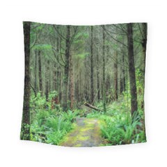 Forest Woods Nature Landscape Tree Square Tapestry (small)