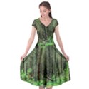 Forest Woods Nature Landscape Tree Cap Sleeve Wrap Front Dress View1