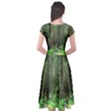 Forest Woods Nature Landscape Tree Cap Sleeve Wrap Front Dress View2