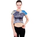 Rock Sky Nature Landscape Stone Crew Neck Crop Top View1