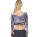 Rock Sky Nature Landscape Stone Long Sleeve Crop Top View2