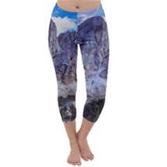 Rock Sky Nature Landscape Stone Capri Winter Leggings  by Celenk