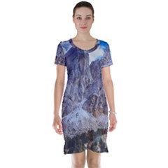 Rock Sky Nature Landscape Stone Short Sleeve Nightdress by Celenk