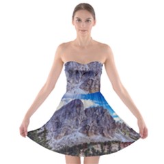 Rock Sky Nature Landscape Stone Strapless Bra Top Dress by Celenk