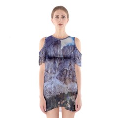 Rock Sky Nature Landscape Stone Shoulder Cutout One Piece by Celenk